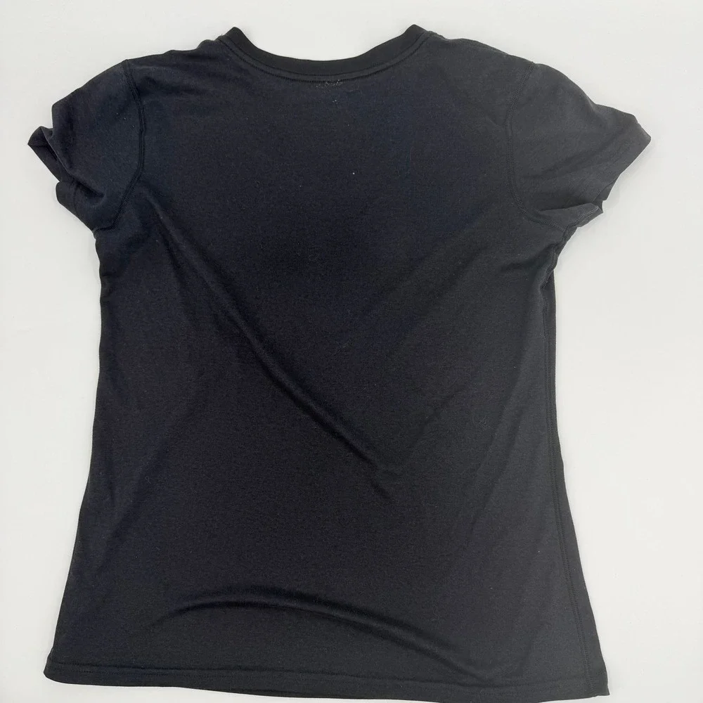 Nike T Shirt Dri Fit V Neck Regular Fit Modern Womens Size Medium Black Pink